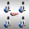 Service Caster 3 Inch 316SS Blue Poly Swivel 1-7/8 Inch Expanding Stem Caster Set Brake SCC SCC-SS316EX20S314-PPUBBLUE-TLB-178-4 - alternate 3